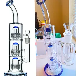 Wasserpfeifen Big Glass Bong Double Arm Tree Perc Wax Heady Glass Wasserpfeifen Recyler Dab Rigs