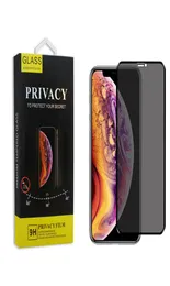 3D Curvo Cobertura Completa Privacidade Vidro Temperado Para iPhone 11 Pro Max Anti Spy Peeping Glare Protetor de Tela Para iPhone 6 7 8 Com Pa3606273