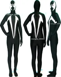 BlackWhite Lycra Spandex Spawn Suit Catsuit Costumes Unisex Bodysuit Outfit Halloween Party Fancy Dress Cosplay Costume M1807026526388146