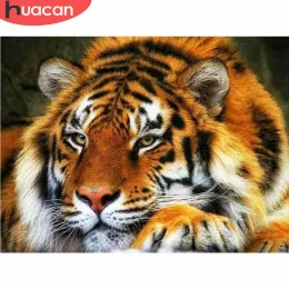 Stitch Huacan Diamond Painting Tiger Animal Full Square Round Home Decor Kits Kit RACKODODINGY Mosaico Picco di strass