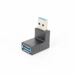 Novo adaptador 2024 USB 30 Male to Feminino de Extensão de Dados do ângulo Right com Extensão de Adaptador USB do tipo L de 90 graus L para maior