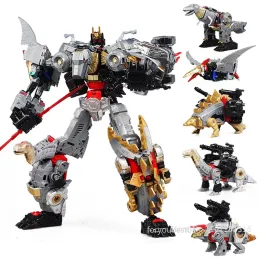 BMB Transformacja G1 Dinoking 5in1 dinobot dinozaur Grimlock Slag Sludge Snarl Swiop Slash Slash Stop Zabawki Figur