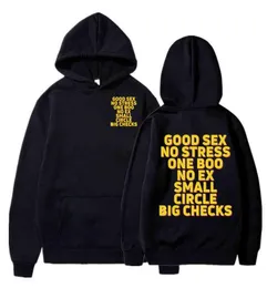 İyi seks stres yok bir boo eski küçük daire büyük kontrol hoodies erkekler komik mektup basılı pullover sokak kıyafetleri hoodie kadınmen6270820