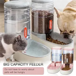 Acessórios para animais de estimação, suprimentos para cães, recipiente de comida para cães, alimentador automático para cães e gatos, dispensador de água automático, tigela de grande capacidade