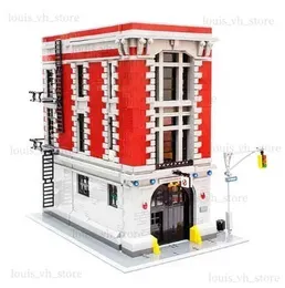 كتل 4634PCS City Street View Ghostbusters Hiredhouse Headquarters 16001 Building Build Bricks Kit متوافق 75827 هدية عيد ميلاد Kid T240325