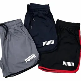 NY PUAIA SUMMER RUNNING SHORTS MEN Sport Jogging Fitn Shorts Snabbt torrt män Gym Män Shorts Sport Gym Kort byxor Män L329#