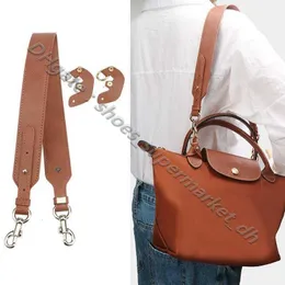 Accessori regolabili tracolla senza borsa Piccolo colore cognac Punzonatura in vera pelle Modifica larghezza di banda Accessori adatti per marea singola