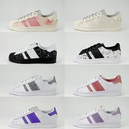 2024 OG Originals Superstar Wales Bonner Sneakers Scarpe firmate Vintage Trainer Suola antiscivolo Moda classica Nero Bianco Uomo Donna Scarpe taglia 36-45