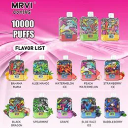 100% Original Vozol Atvs Mrvi Coming 10000 Puffs Vaper Battery Liquid Display Screen E Cigarettes Rechargeable Disposable Vape Pen 10K Puff Vapers