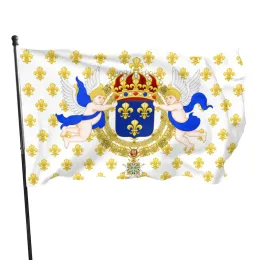 Tillbehör Royal Standard of Napoleon III i Frankrike Flaggsträngar andra franska imperium Små flaggor inomhus och utomhusdekoration för kvinnor män