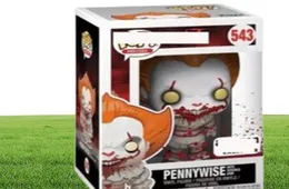 FUNKO POP Figuras palhaço de volta à alma mão modelo de escritório brinquedo de decoração de TI Pennywise master versão 5434090319