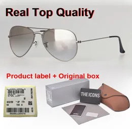 Hochwertige Pilot -Sonnenbrille Männer Frauen 5862mm Brand Designer Fahren Brille Goggle Metall Rahmen UV400 Glasslinse mit Cases3521236