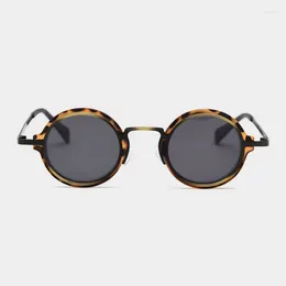 Sunglasses Personalized Niche Retro Round Polarized Tide Men And Women Concave Styling Street Shooting Punk