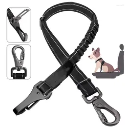 Dog Collars 3 In 1 Car Safety Belt Strong Multifunction Pet Fixed Traction Rope Seat Adjustable Belts For Small Large Big Dogs Stuff