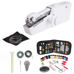 Máquinas domésticas mini máquina de costura manual artes portáteis costura de costura rápida agulha de roupas de tecido sem fio Ferramenta de bolso eletrônico