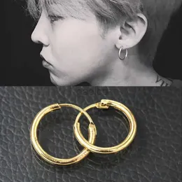 Hoop huggie koreańskie proste małe kolczyki pierścieniowe damskie geometryczne kolczyki pierścieniowe Hip Hop gd chłopcy mody biżuterii tanie prezenty 24326