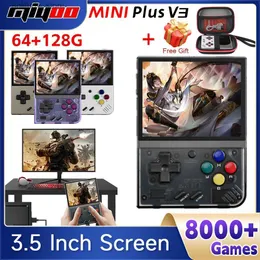 Lettori di giochi portatili Miyoo Mini Plus V3 Console di gioco portatile retrò da 3,5 pollici I Schermo HD 3000mAh WiFi 16000Giochi Sistema Linux Lettore video portatile Q240326