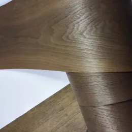 Hantverk naturlig svart valnötfanér tunn högtalare Veneer Renovering Handgjorda DIY Faner Solid Wood Decorative Panel