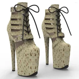 أزياء حذاء الرقص الموضة عروض PU أعلى 20 سم/8inch منصة المرأة العليا الكعب القطب الأحذية 820