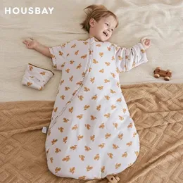 Saco de dormir para bebês 0-24 meses mais grosso inverno saco de dormir mangas removíveis crianças anti-pontapé prevenir frio 3.5tog 240311