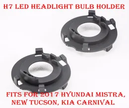 2st H7 LED -strålkastarsatslampor Lampor Hållare Adapter Bashållaruttag för 2017 Hyundai Mistra New Tucson Kia Carnival Kia5581791