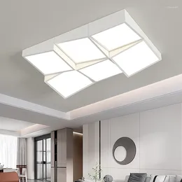 Plafoniere Moderno Semplice Soggiorno Lampada Rettangolare Atmosfera 2024 Camera da Letto Luce Studio Intelligente Minimalista da Incasso Led