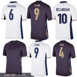 Novità 24 25 Maglia da calcio inglese BELLINGHAM RASHFORD KANE 2024 Euro Cup 2025 Maglia da calcio Squadra nazionale Casa Trasferta Uomo Kit bambino Donna SAKA RICE FODEN S-4XL 39 22