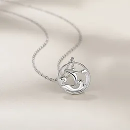 Pendants Couple Silver Color Whale Elk Pendant Necklace Fashion Trend Jewelry Christmas Gift X242