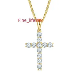 small bulk handmade sterling silver large charm cross pendant unique hip hop cross moissanite pendant necklace for men women