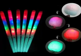 2021 Nowy gadżet 28175 cm Kolorowy światło LED STITH Flash Glow Cotton Candy Stick Stożek na koncerty wokalne nocne imprezy DH6207748