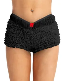 Frauen Höschen sexy Spitze Unterwäsche Frau Ruffen Bloomer Knickers Blumenwäsche weibliche Burlesque Frilly 240311