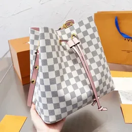 2024 Hot Designer Torby TOTE Bage Neonoe Checkerboard Różowe torba na ramię moda torebka wiadra pojedyncza prezyden