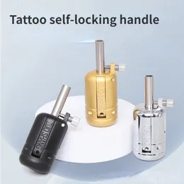 Tattoo Machine Press Needle Handle Selflocking Justerbar Position Grepp Zinklegering Material Tatto Accessorie Gun Supplie 240318
