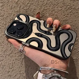 Snake Phone Case لـ iPhone 15 14 13 Pro 12 11 Pro XS X XR Max Aurora Hard PC TPU Cover