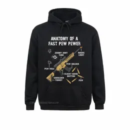 Anatomia engraçada de um Pew Pewer Rifle Gun Alteração Dizendo Hoodie Mens Moletons Fitn Apertado Hoodies Oversized Anime Sweater y0F2 #