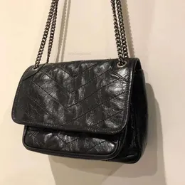 Women Handbag Tote Designer Bags Head Layer Cow Head Niki International Station Carrier Carrier Chain Underarm Leather Leather Yslsbag IIK8 HCGG