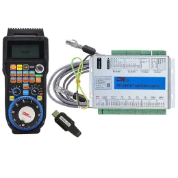 Controlador xhc ethernet 3/4/6 eixo mach3 cnc kit cartão de controle movimento freqüência 2000khz volante eletrônico sem fio display digital mpg