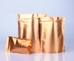 Stand Up Borsa in foglio di alluminio dorato per pacchetto di snack in polvere per alimenti secchi Borsa richiudibile Doypack Mylar LZ18303038746
