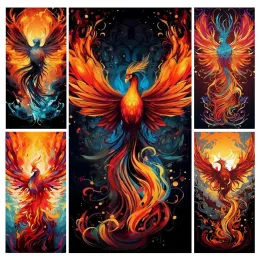 Stich diy Diamond Arts Feuer Phoenix Malerei große Tiere Vollmosaische Stickerei Big Birds Strass