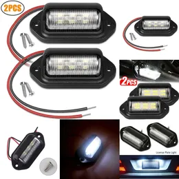 New 6 LED Car Number Light Waterproof License Plate Tail Bulb Truck RV Trailer Reverse Parking Lighting Lamp 12-24V