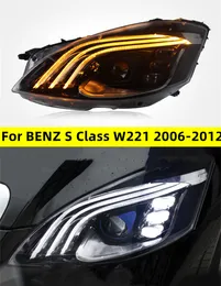 W221 헤드 라이트를위한 자동차 조명 2006-2012 S300 S400 업그레이드 전체 LED 자동 헤드 라이트 어셈블리 Maybach 디자인 전면 램프