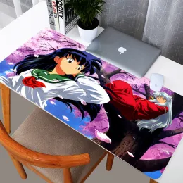 Almofadas Inuyasha Kagome 900x400x2mm Grande Jogo Mouse Pad para Csgo Gaming Mousepad Xl Jogadores Bloqueando Borda Laptop Tapete Teclado Mouse Mat