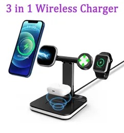 3 I 1 Trådlös laddare Universal Magnetic Mobile Telefon Holder Wireless Charging Phone Stand9291685