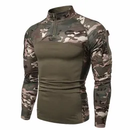 mege Camoue Abbigliamento militare tattico Camicia da combattimento Assalto Multicam ACU lg manica Esercito T-shirt stretta Esercito USMC Costume R0nb #