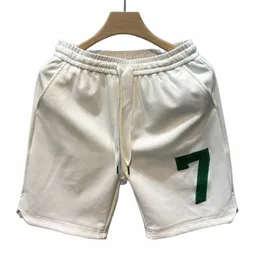 Shorts de basquete masculino Shorts de ginástica masculinos com cordão elástico na cintura número impressão design respirável para fitn para exercício O4sX #
