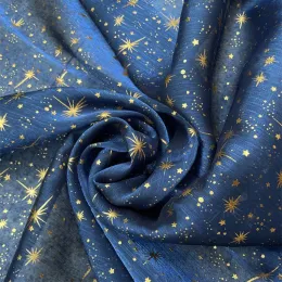 Tecido com tecido de estrenagem de estrela de Bronzing Glitter By the Meter Crepe Tulle Galze Fabric para vestido, casamento, decoração, preto, branco, azul, rosa, lilás