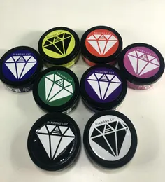 Empty 35g Colorful Diamond Cut Exotics Cali Tin Can Exotic with Stickers Labels 100ml Press tins 73x23mm Cans hand seal2721789