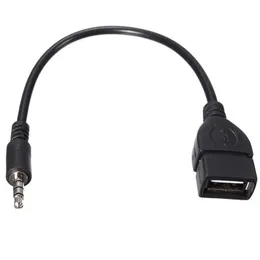 Araba Aux Dönüşüm USB Kablo CD Çalar MP3 Ses Kablosu 3.5mm Ses Yuvarlak Kafa T şeklinde fiş U disk1'e bağlanmak için. Araba aux dönüşümü için kablo