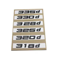 1 pz nuovo Argento e Nero 318d 320d 323d 325d 330d 335d 338d bagagliaio dell'auto Emblema lettering Distintivi Logo Per BMW serie 3 F30 F31 6658758