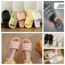 Slippers Home Shoes GAI Slide Bedroom Showers Room Warm Plush Living Room Soft Wearing Cotton Slippers Ventilate Woman Men pink whites